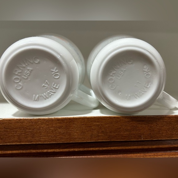 Corelle Apricot Grove Floral Design 2 Glass Coffee Cups Mug Discontinued USA - Picture 5 of 5